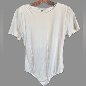 Gianni Bini White Short Sleeve Bodysuit